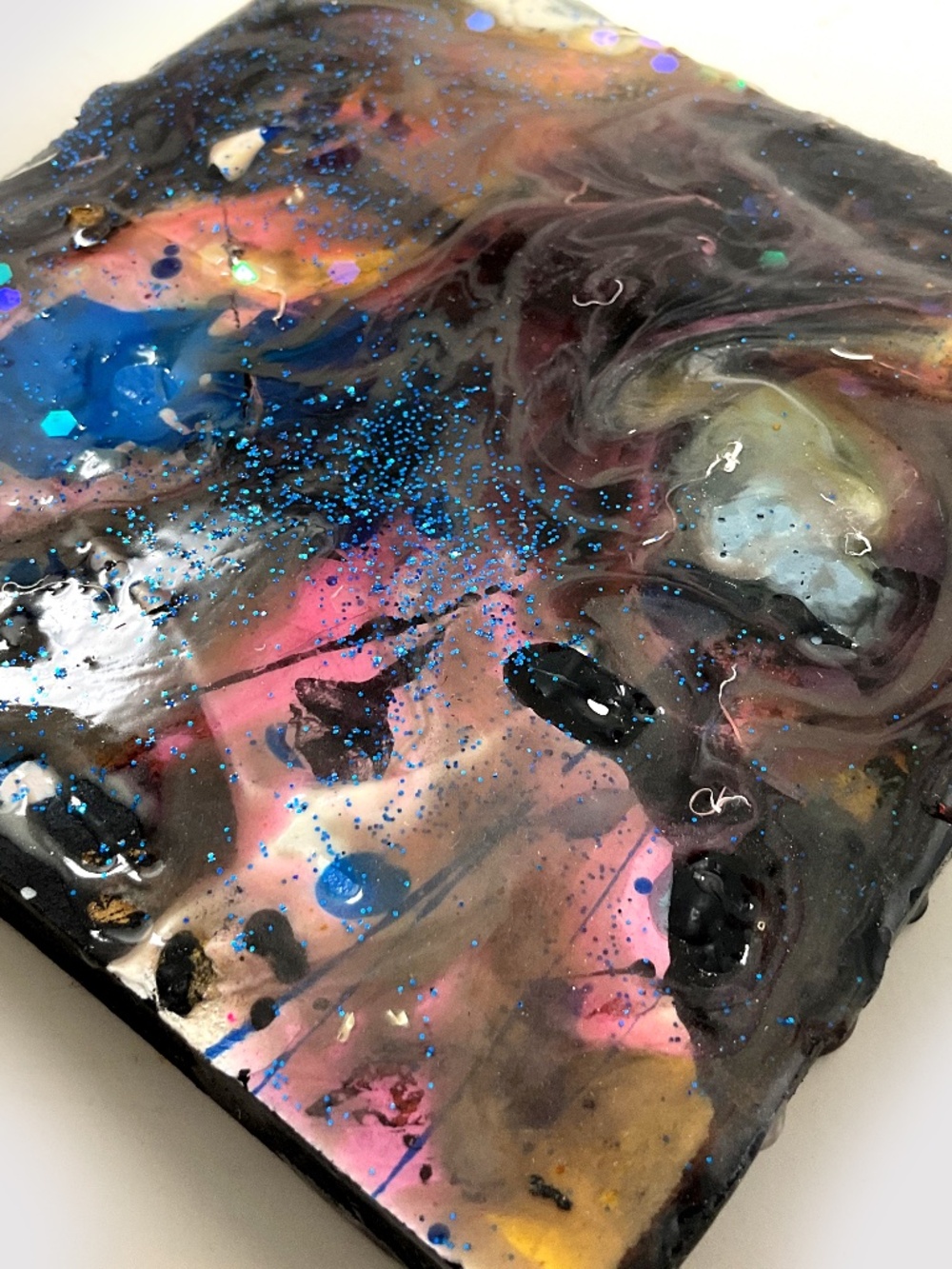 Original Resin Abstract Paintings, Mixed Media on Wood - Magical Destinies